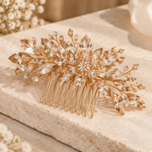 bridal crystal hair comb showcase
