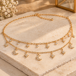 celestial gold waist chain duo
